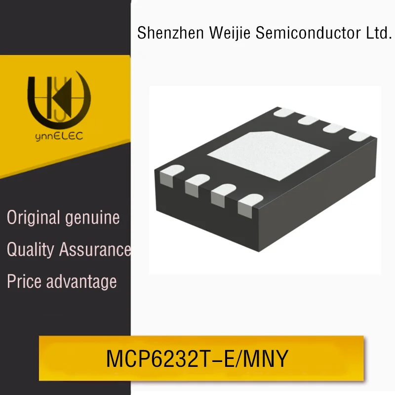 الأصلي MCP6232T-E/MNY Dual Op Amp |   10 ميجا هرتز GBW |   0.8 فولت/ميكرو ثانية |   1.8-5.5 فولت |   TDFN-8