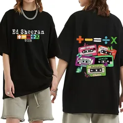 Ed Sheeran Concert Tour T Shirt Fans Gift 100% Cotton Casual Short Sleeve T-shirt Men Women Vintage Harajuku Tee Shirt Oversized