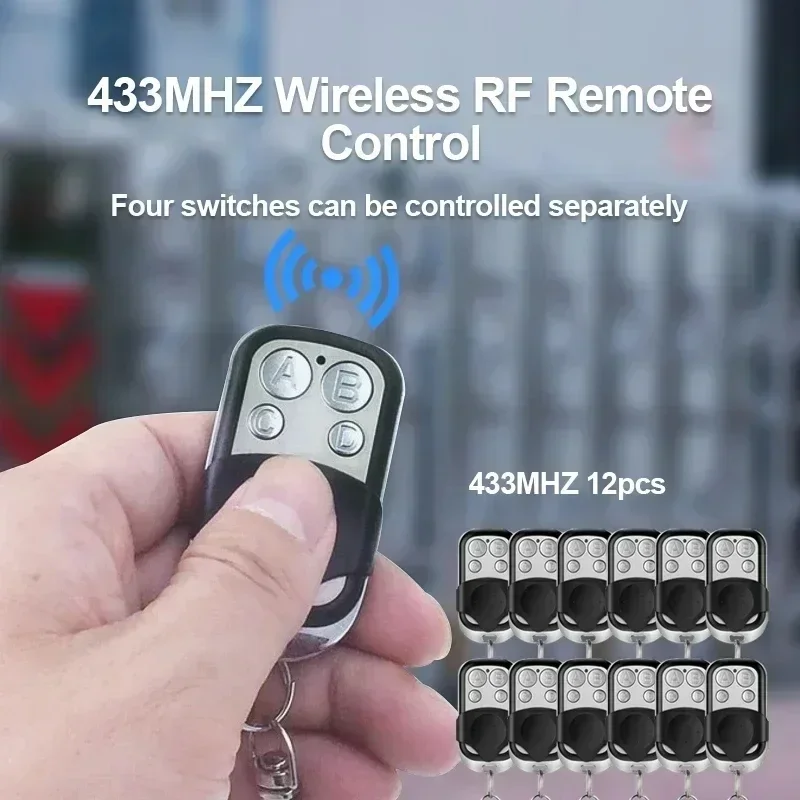 1-50pcs-universal-garage-door-control-wireless-rf-remote-control-433mhz-electric-gate-remote-control-key-fob-controller