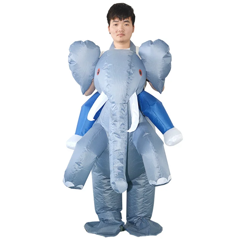 Inflatable Elephant Costume Party Carnival Cosplay Dress Halloween Blow Up Suit Animal for Women Men Kids