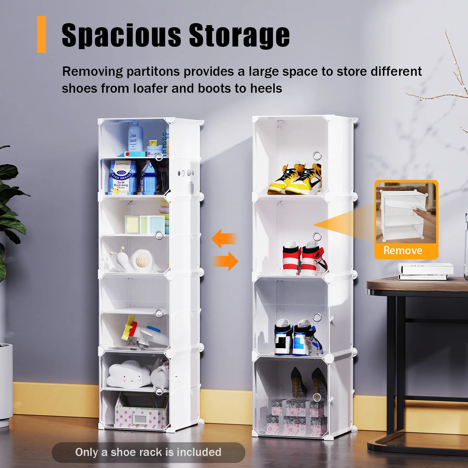 

12-Tier Shoe Box Storage Rack Shoes Cabinet Organizer Stackable Closet Waterproof White Large Capacity Free Combination ﻿