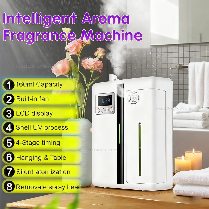 Difusor de aromaterapia Premium de 160ml, difusor de aceites esenciales inteligente para el hogar, Hotel, Spa, máquina de aromaterapia ultrasónica silenciosa