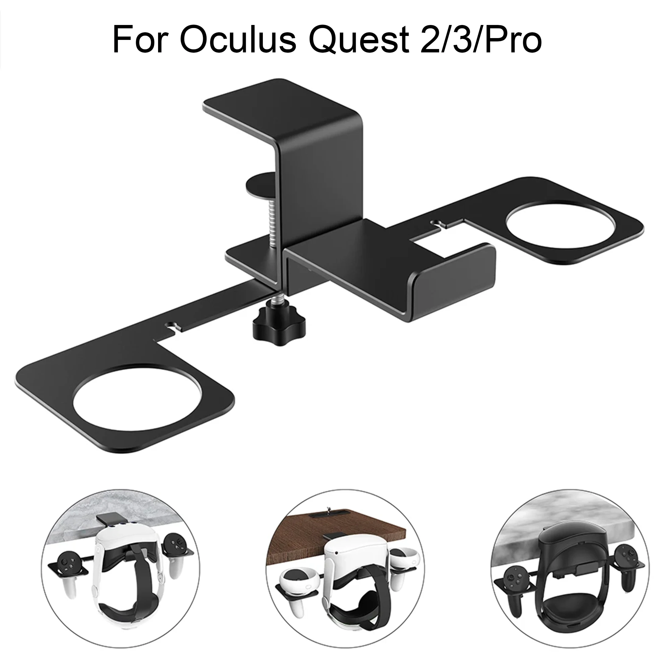 Pure Aluminum Alloy Deskside Stand Space Saving Simple Station For Meta Quest 3/3s /Oculus Quest 2/Meta Quest Pro VR Accessorie