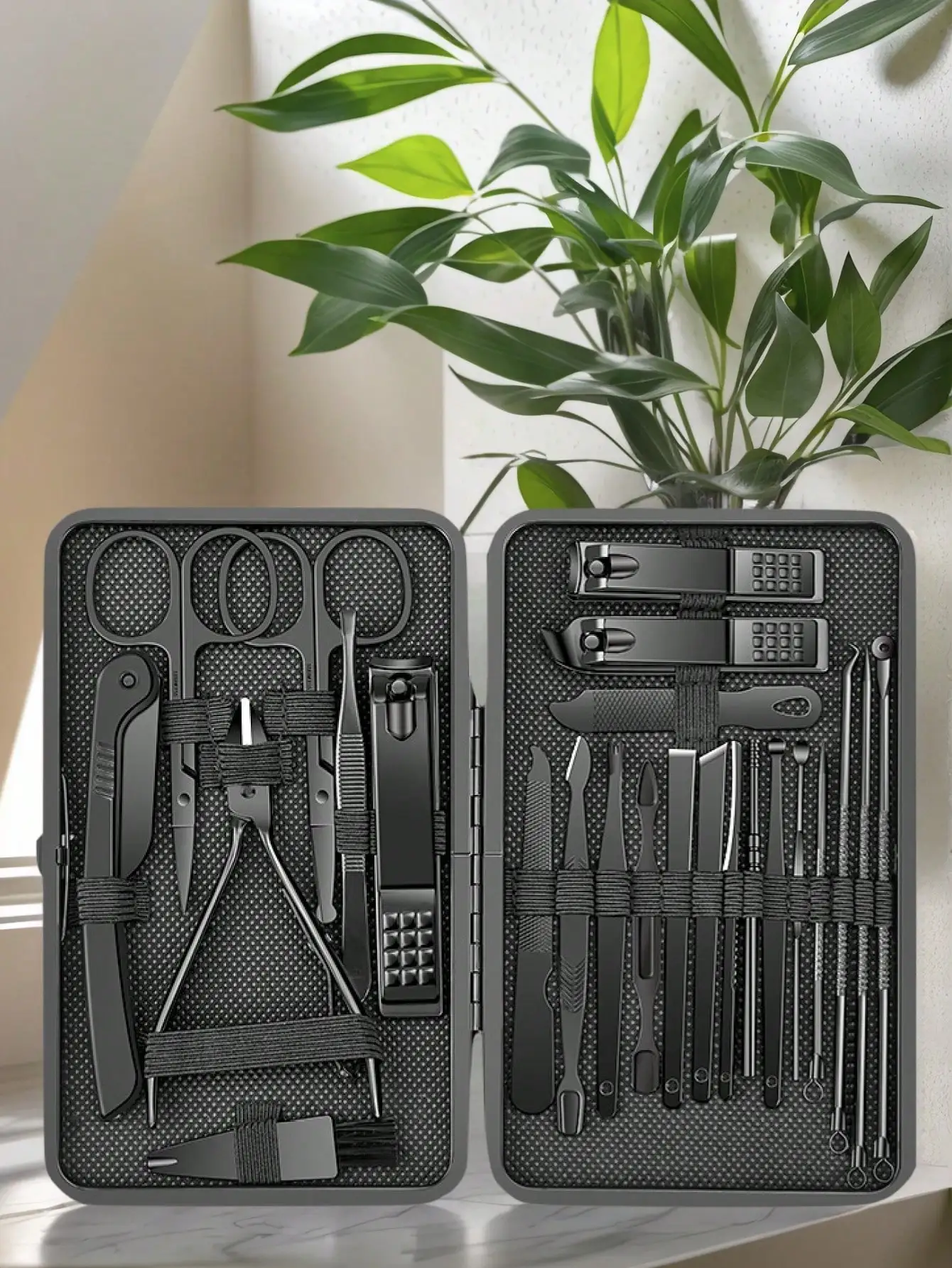 

24 pcs Nail Clipper Set, Stainless Steel Nail Clippers, Professional Pedicure Kit, Nail File, Sharp Nail Scissors And Nail Clippers, Manicure Set For Fingernails And Toenails, With Portable Stylish Storage Case, Beauty Care Tools