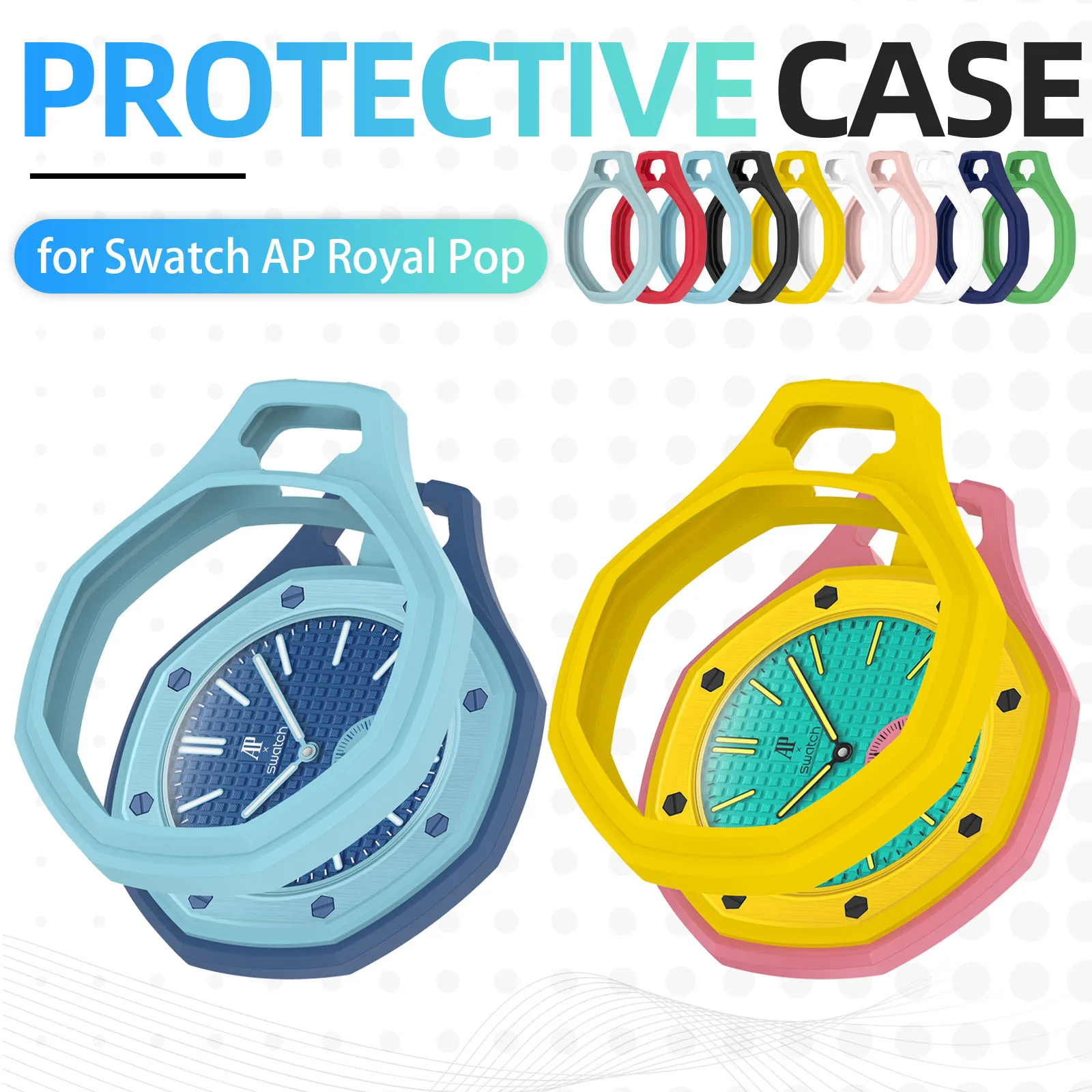 

Silicone Case for Swatch AP Royal Pop Pocket Watch Protective Cover Anti-scratch Bumper Shell Swatch AP Royal Pop Accessories