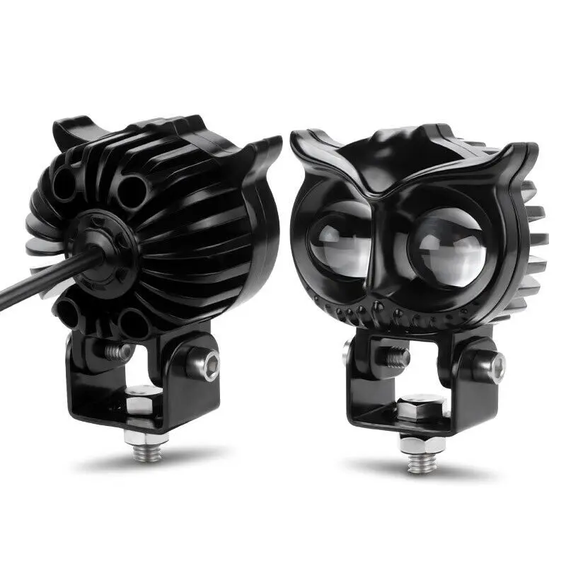 

Owl Spotlights Motorcycle Waterproof Two-color Off-road Vehicle Modified Far and Near Light Steel Cannon LED Headlights