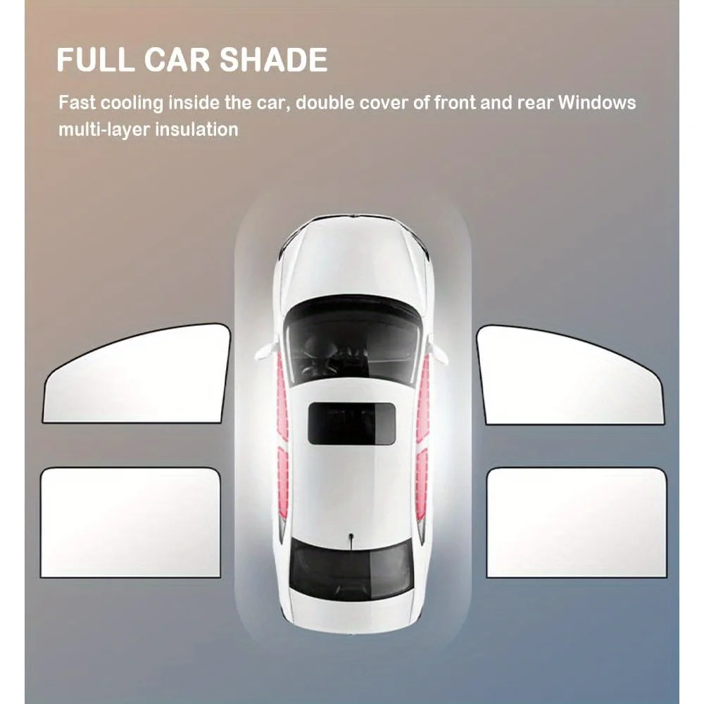 Universelles magnetisches Fensterjalousien-Set, 2-teilig, für Autos, Wärmereduction, Sichtschutz, Auto-Sonnenschutz, Autozubehör – Detail 2