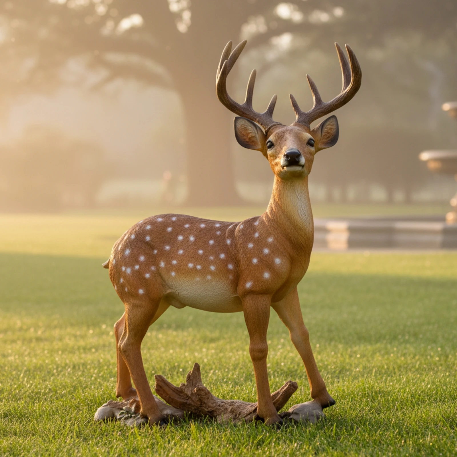 Garden Deer Statue Textured Deer Statue Freestanding Decorative for Gardeners, Lawn, Yard