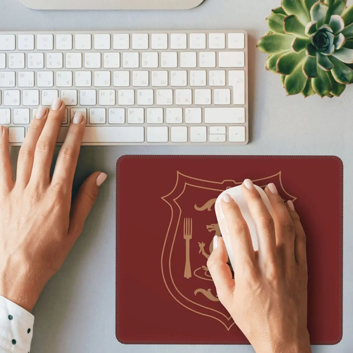 ダンジョンロゴ（理想版） ダンジョンメシ カジュアル Tシャツ マウスパッド コンピューターキーボード マウスマット ゲーマー PC ラップトップ デスクマット オフィス