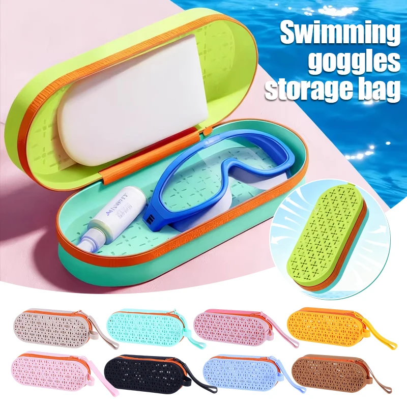 

Silicone Swimming Glasses Organizer Protector Soft Glasses Case Swimming Gear Breathable Glasses Protector Student Products
