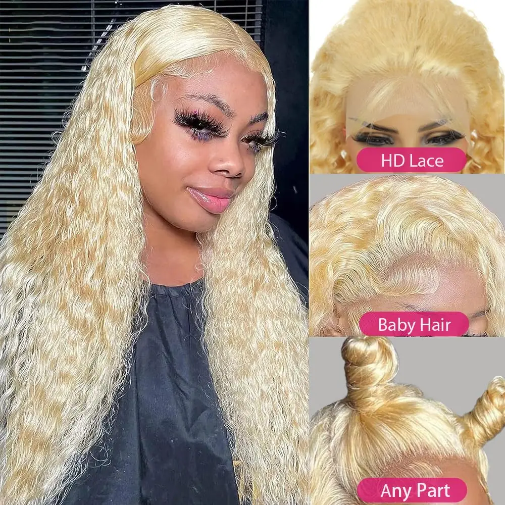 شعر مستعار موجة عميقة شعر الإنسان الدانتيل الجبهة 613 13x6 HD شفاف مجعد 200% الكثافة قبل قطعها الدانتيل شعر مستعار أمامي للنساء 30 بوصة