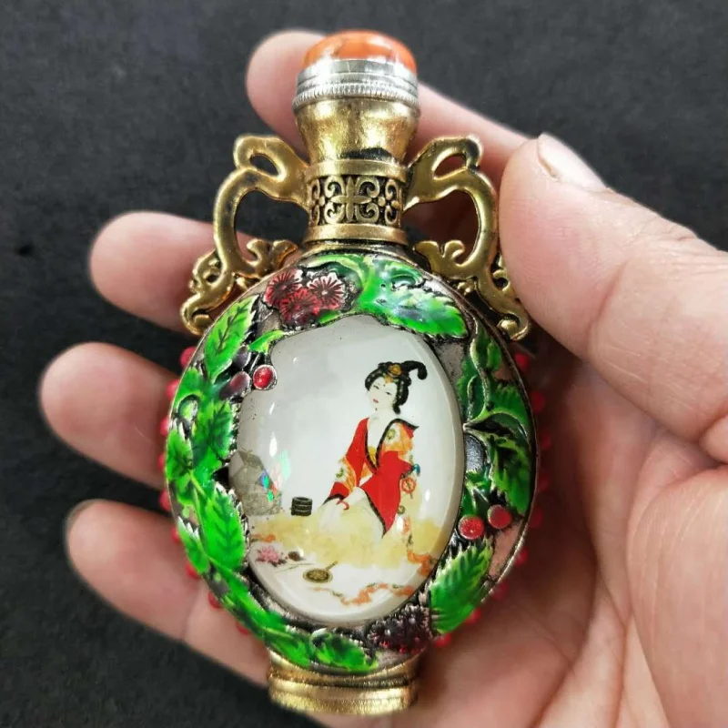 Ethnic Crafts Wholesale Snuff Bottle Copper Tibetan Antique Old Goods Tibetan Antique Miscellaneous