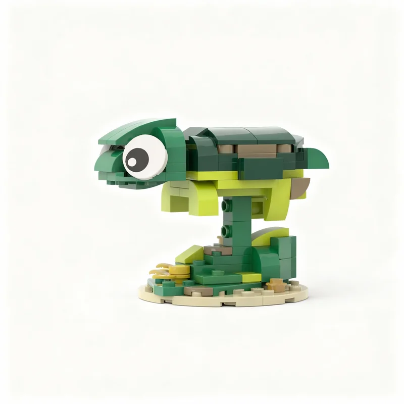 109pcs MOC Creator Turtle Model Building Blocks Construction DIY Toy Assemble Creative Idea Brick Christmas Gifts Education