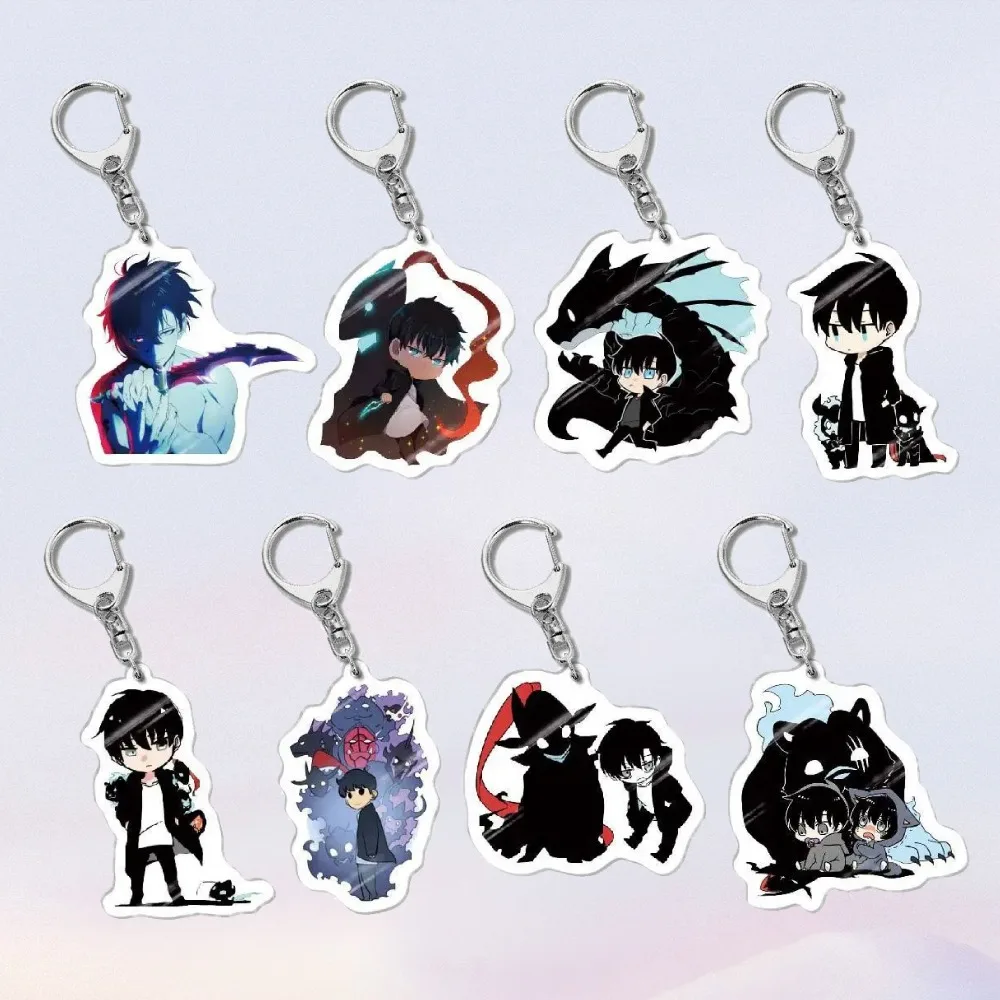 

Diy Solo Leveling Cartoons Anime Peripherals Acrylic Keychain Creative Trend Jewelry Backpack Pendant Friend's Holiday Gifts
