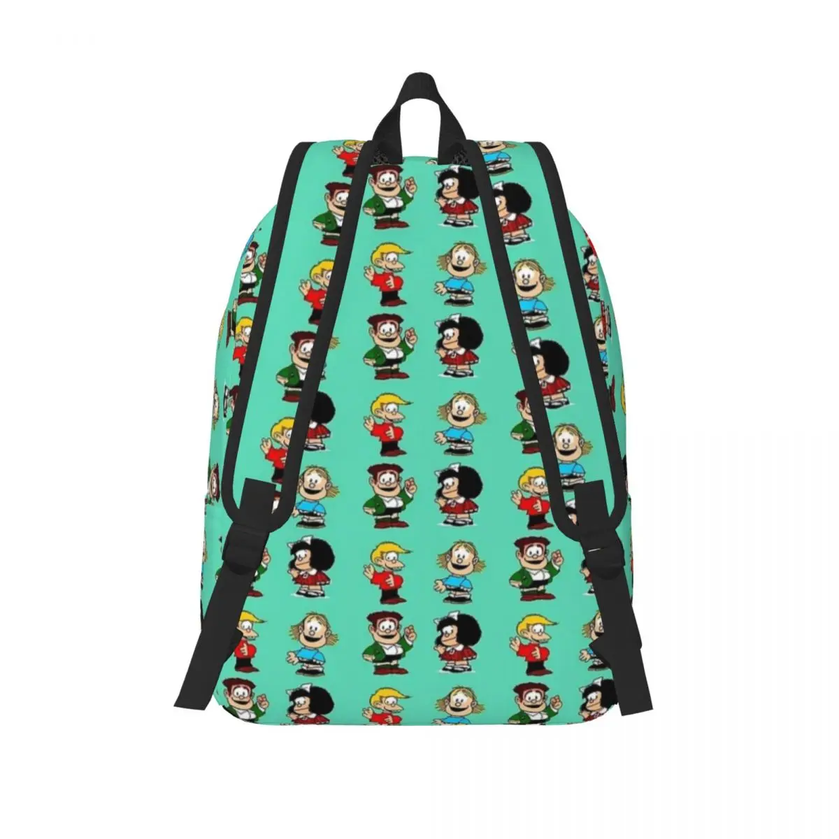 Mafalda Mug Gang Mochila para Jardim de Infância, escola primária estudante Bookbag, menino e menina, mochila de lona infantil, ao ar livre