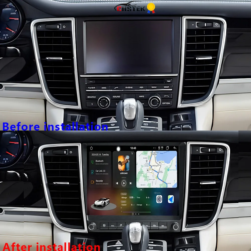 

CHSTEK Wireless Carplay для Porsche Panamera 970 G1 2010-2017, автомобильное радио, Android 13, мультимедийная навигация, WIFI, 4G, Bluetooth