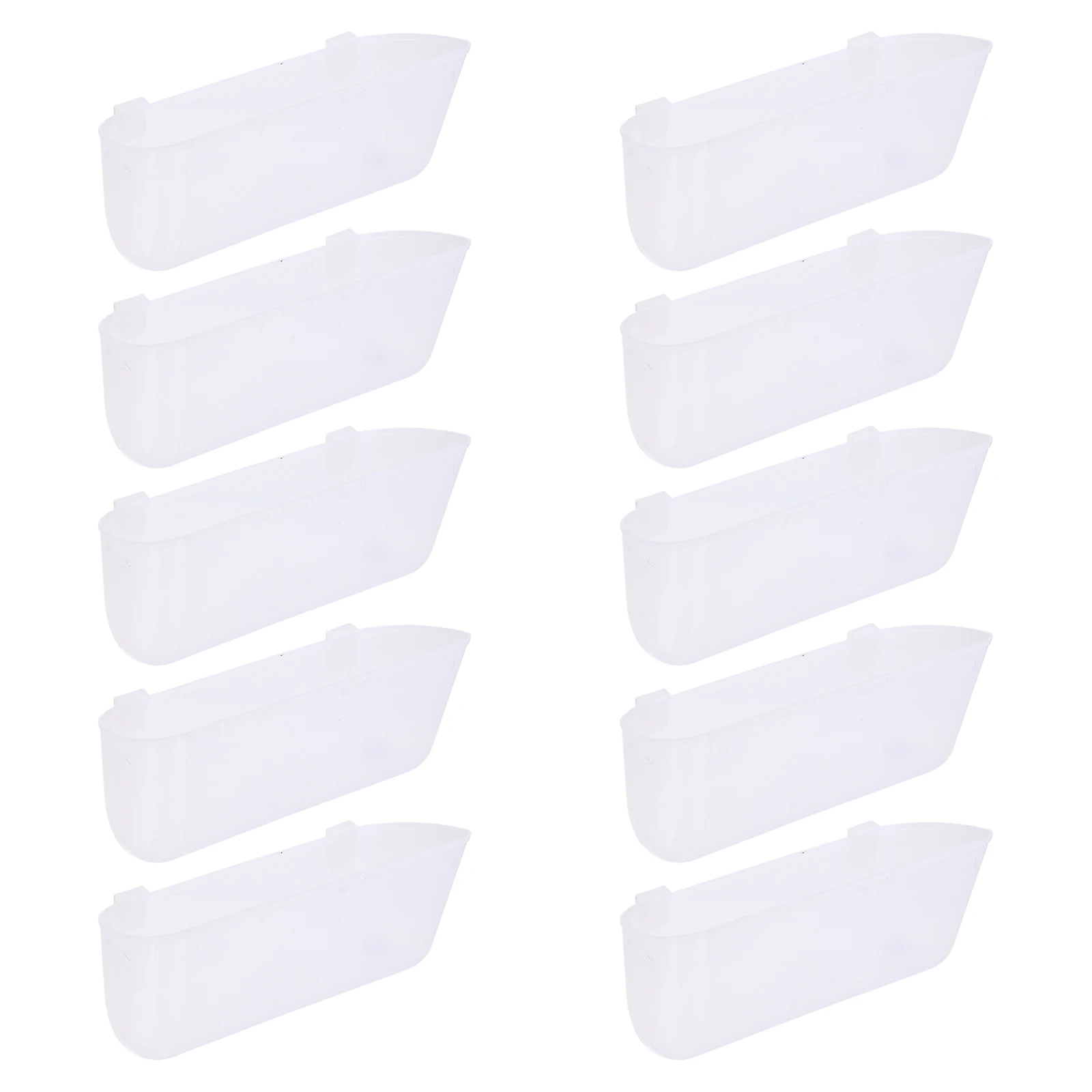 

10pcs Pigeon Food Box Durable Plastic Bird Cage Feeding Trough Easy Clean Anti Splash Suitable For Parrot Budgie Cockatiel