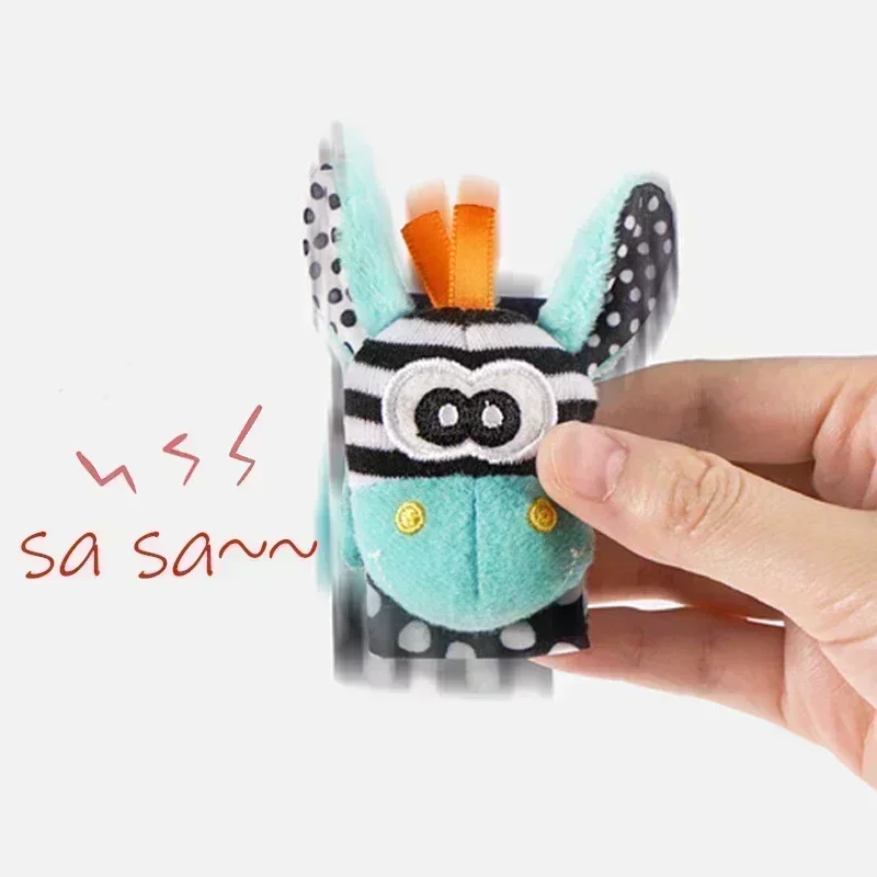 4PCS/SET Baby Rattle Toys Cute Stuffed Animals Wrist Rattle Foot Finder Socks 0~12 Months For Infant Boy Girl Newborn Gift