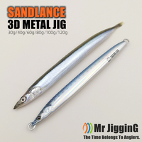 Mr JigginG Biomimetic Sandlance Metal Jig 30g 40g 60g 80g 100g 120g Spanish Mackerel Lure Katsuo Fast Hairtail Fishing Bait