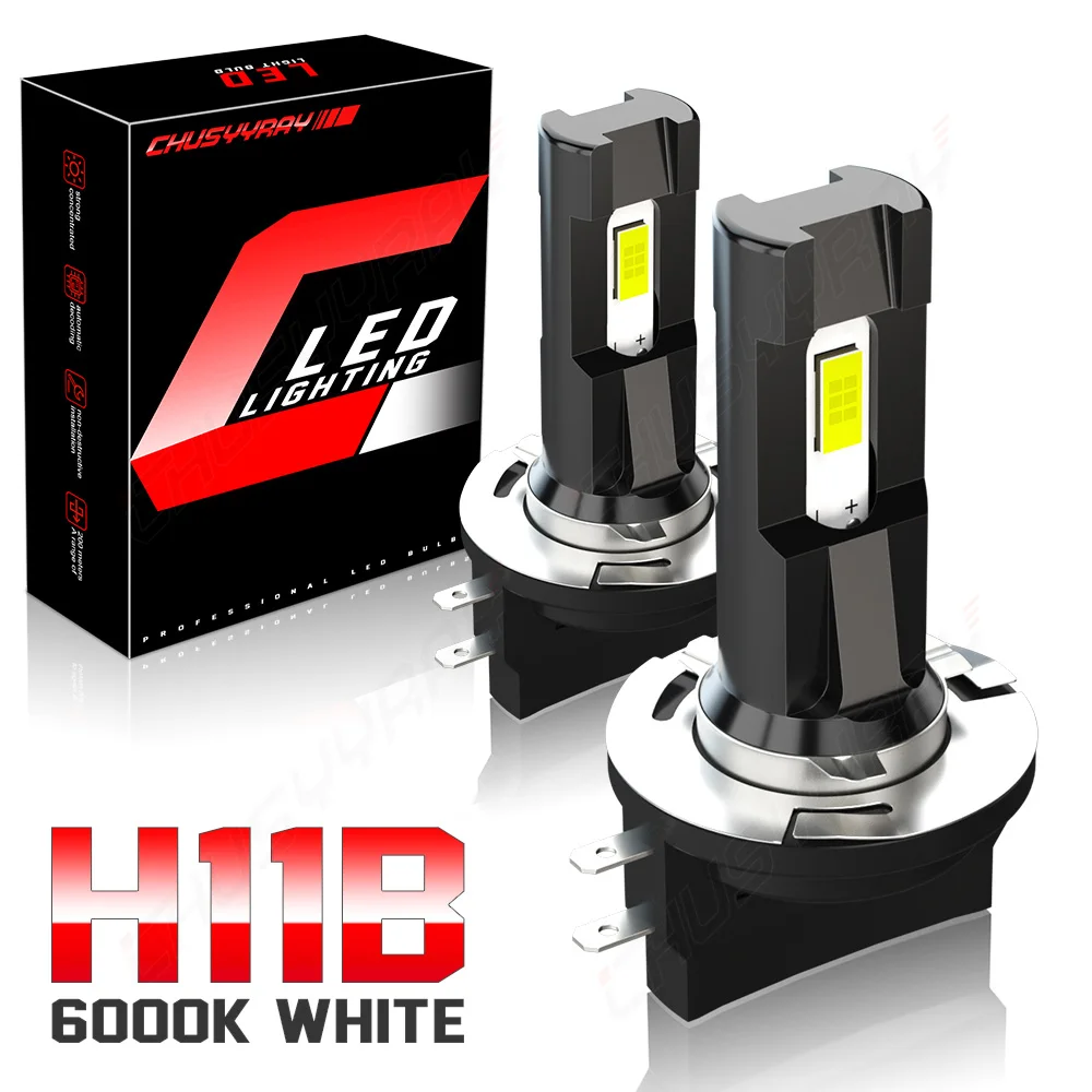 PCVBMLAUT-bombillas LED H11B compatibles con Hyundai Veloster 2012 2013 2014-2017, Kit de luces de haz bajo, Compatible con H11 H8 H9