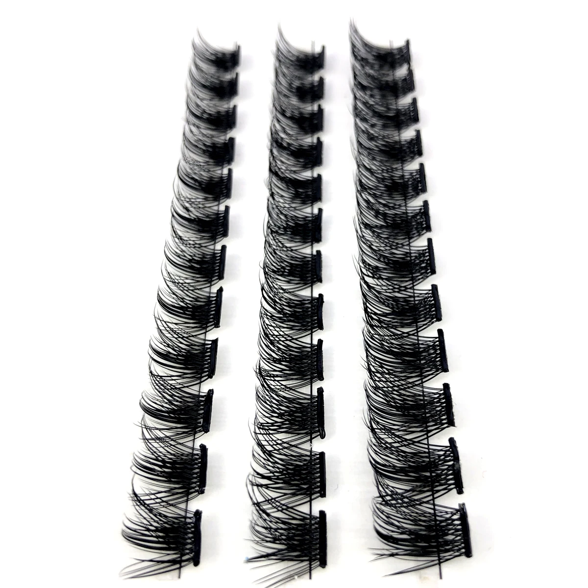 HBZGTLAD No Glue Needed Cluster Lashes DIY Press-On Easy to Graft Individual Eyelashes Extension False Mink Cilios Makeup Tool