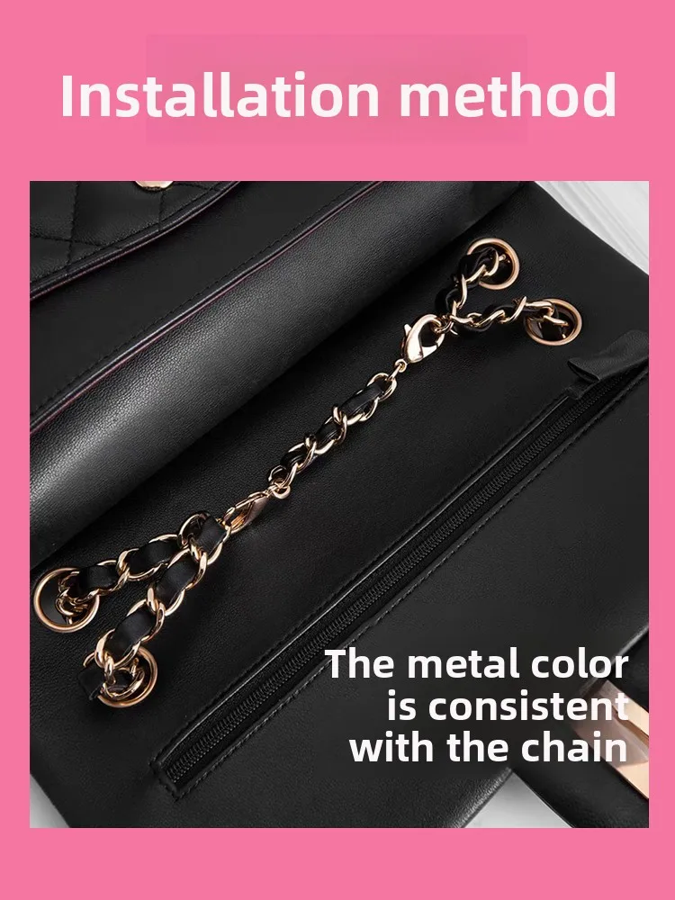 حزام سلسلة شانيل قابل للتعديل لحقيبة WOC الصغيرة، إكسسوار لتعديل طول حقيبة CF، مشبك لتقليص حجم الحقيبة #5