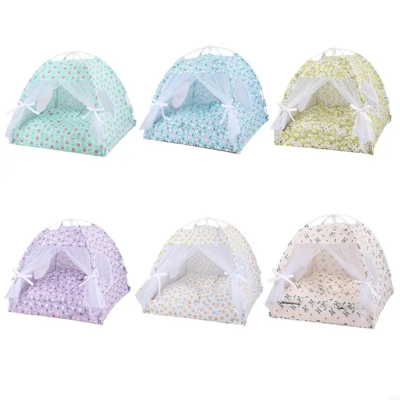 G99a thú cưng teepee chó mèo giường cho mèo nhỏ chó ngoài trời cắm trại nghỉ ngơi động chó thoáng khí
