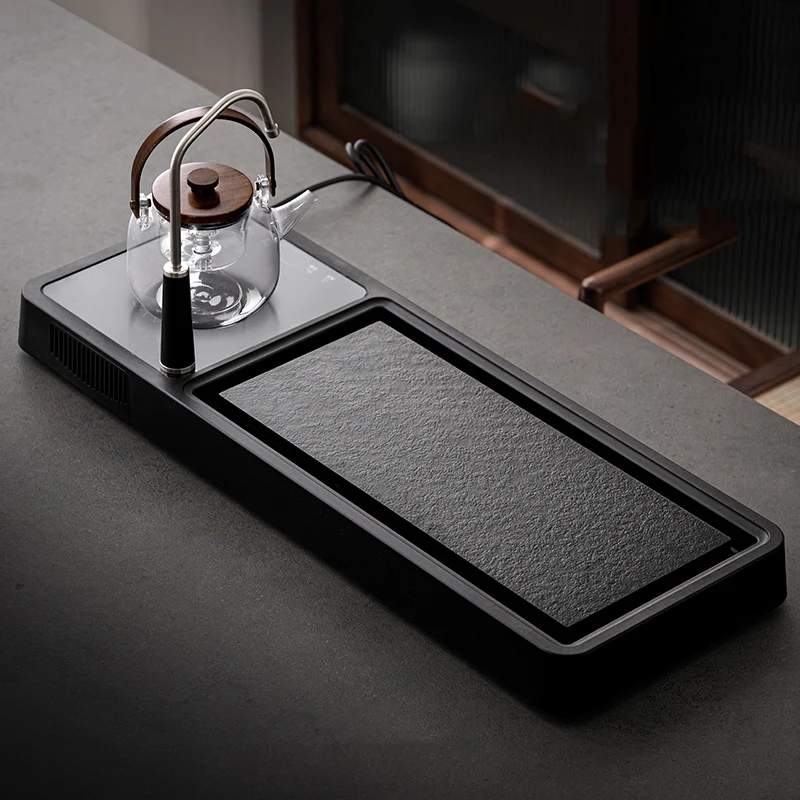 Vintage Luxury Tea Trays Stone Storage Drip Serving Drainage Tea Trays Coffee Black Plateau Decoratif Decoration Table