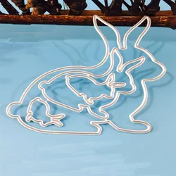Easter Metal Rabbit Cutting Dies for Cards Scrapbooking Crafts DIY Stamps