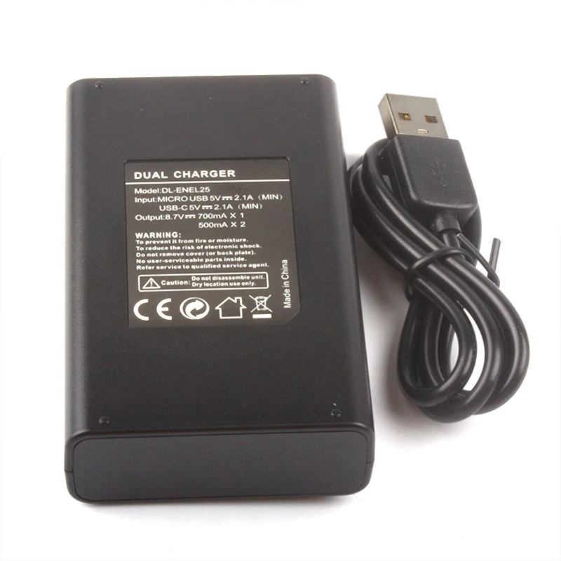 EN-EL25 Charger USB Dual Charger for Nikon Z 50 Z fc Z50 Zfc EN-EL25 Battery Charger