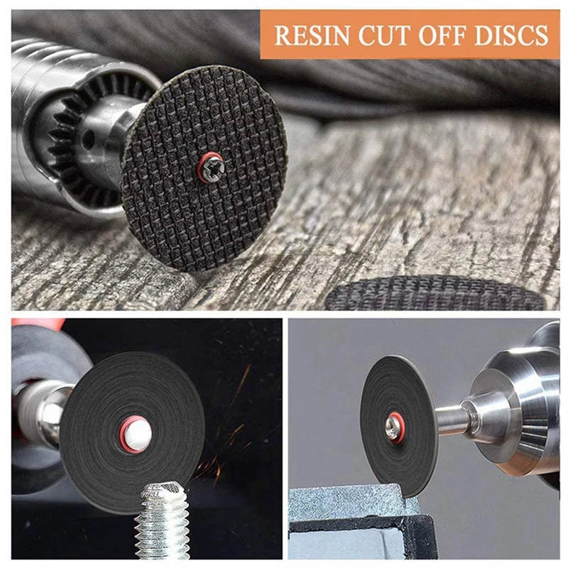 AB45 2 Inch 100 Pcs Sanding Discs Pad Kit With 31Pcs Cutting Discs For Dremel Rotary Tool