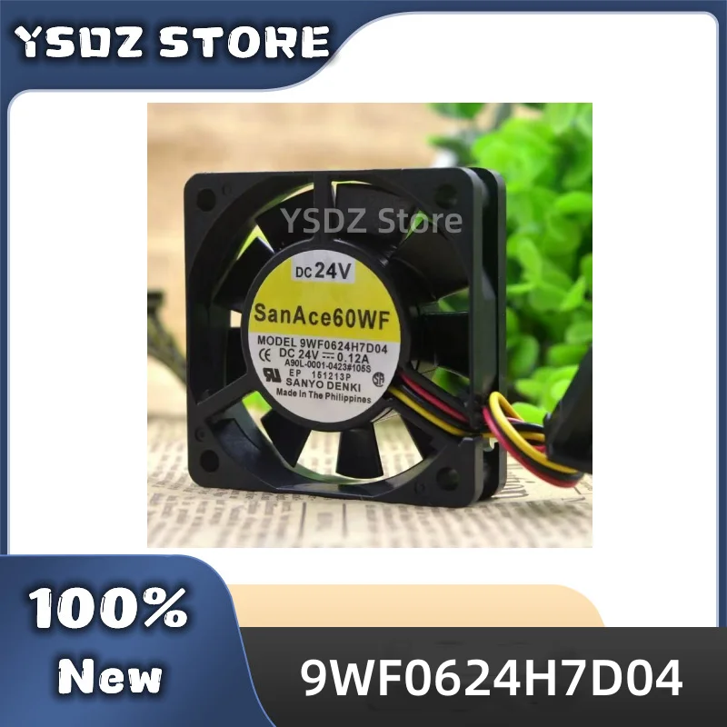 9WF0624H7D04 A90L-0001-0423#105S 3-wire DC24V 0.12A 60*60*15MM For SanAce60WF New Original Cooling fan Fast Shipping