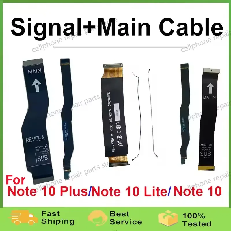 Para samsung note 10 lite n770 plus n975f n975u n976v n970f lite n770f antena de sinal wi-fi doca usb placa-mãe principal cabo flexível