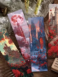 30pcs Rose Factory Bookmarks European and American Architecture Reading Books Annotations Student Supplies Message Cards