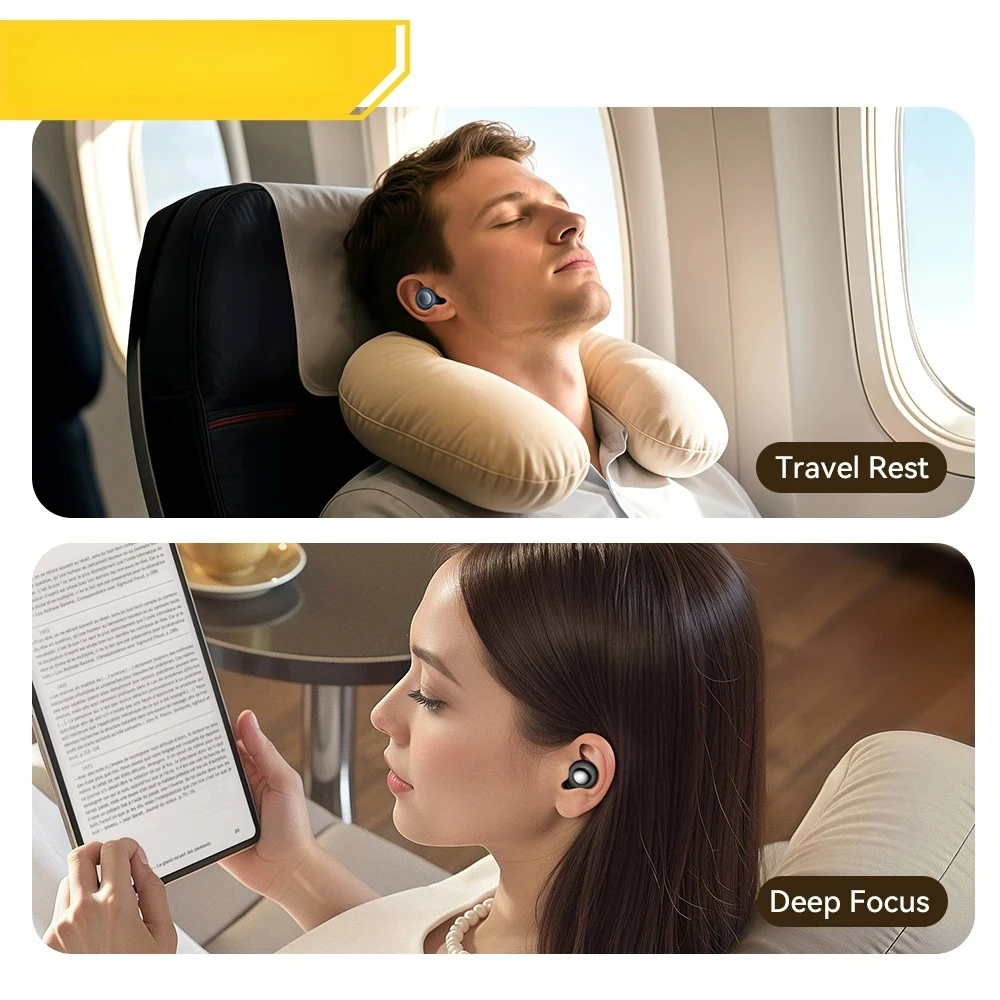 Soft Silicone Ear Plugs Noise Cancelling Sleep Earplugs for Sleeping Work Study Travel Noise Reduction view 4