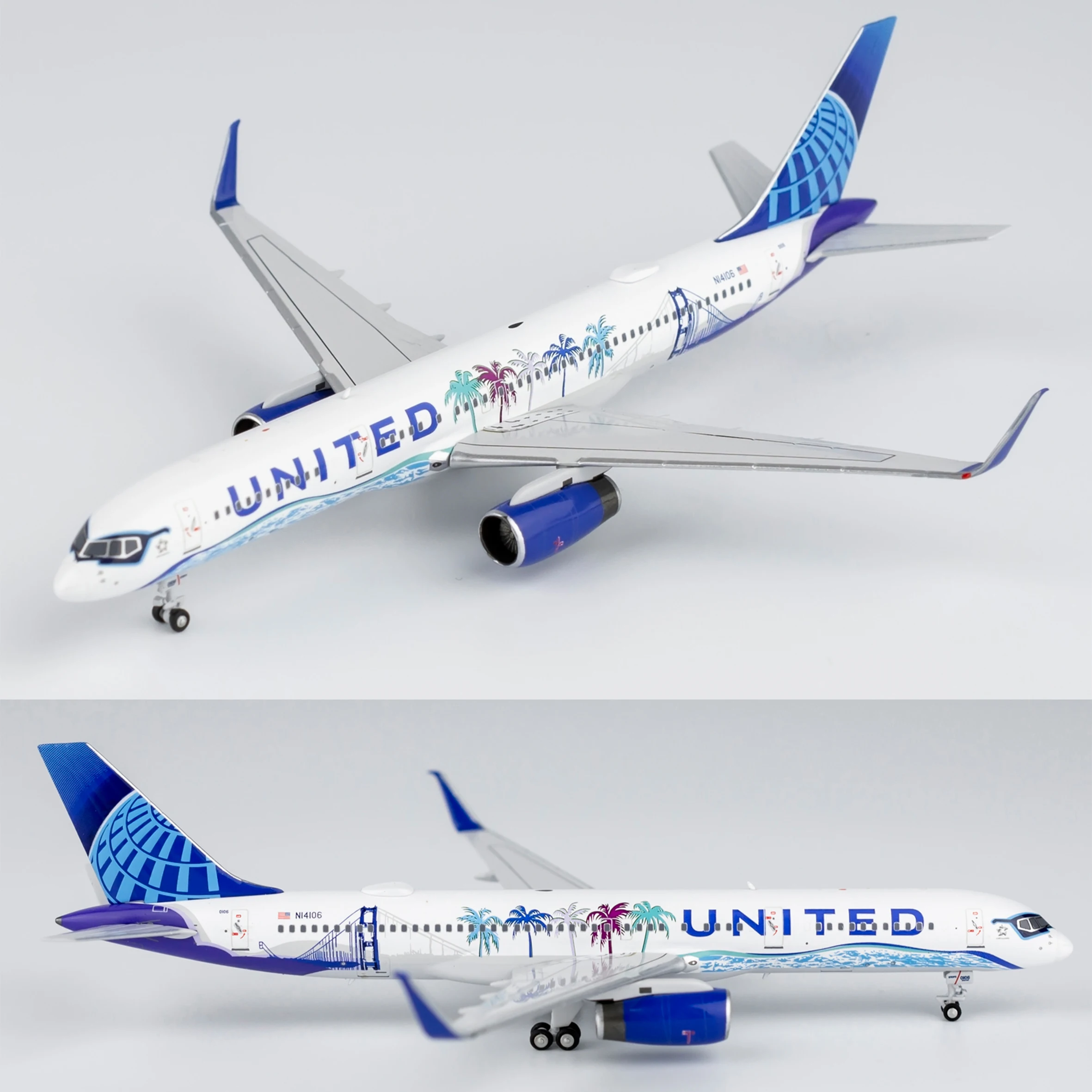 1/400 NG53200 US B757-200/w aircraft model N14106 California Alloy Collection Model