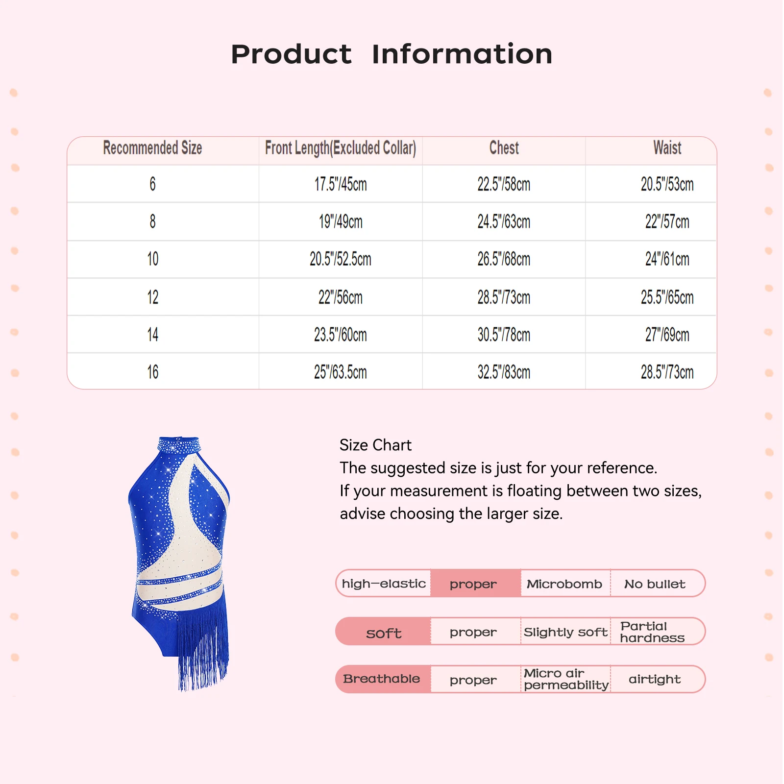 Kids Girls Tassel Latin Dance Leotard Figure Skating Gymnastics Costume Sleeveless Rhinestones Fringed Bodysuit Modern Dancewear - view 6