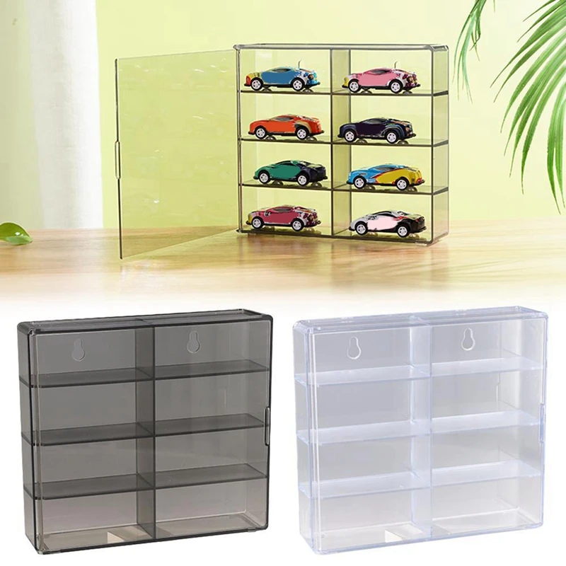 1:64 For Hot Wheel Display Box Car Model Toy Cabinet Rack For Hotwheel Cars Diecast Storage Dustproof Display Box