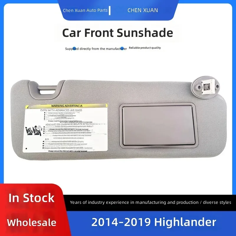 For Toyota Highlander 2014-2019 Sun Visor Driver Side 74320-0E074-B0 Interior Roof Shade Panel Replacement Accessory
