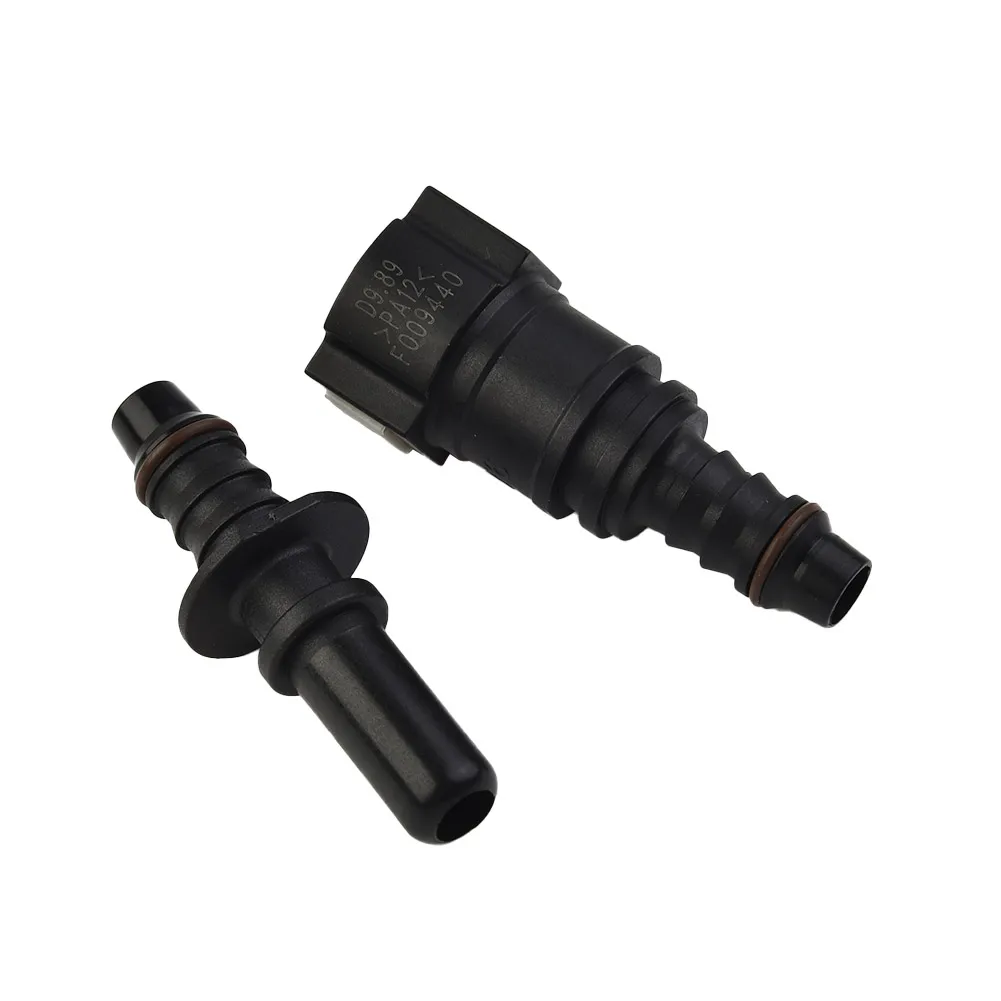 Fuel Line Hose Car Fuel Line Hose Coupler Quick Release Connector 9 89 ID8 Straight Quick Release Set Black 2 Set 9 89mm ID8