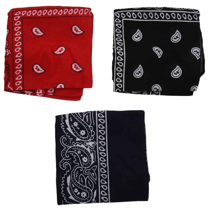 

Set Of 3 Bandanas Paisley Man And Woman 57 X 57 Cm