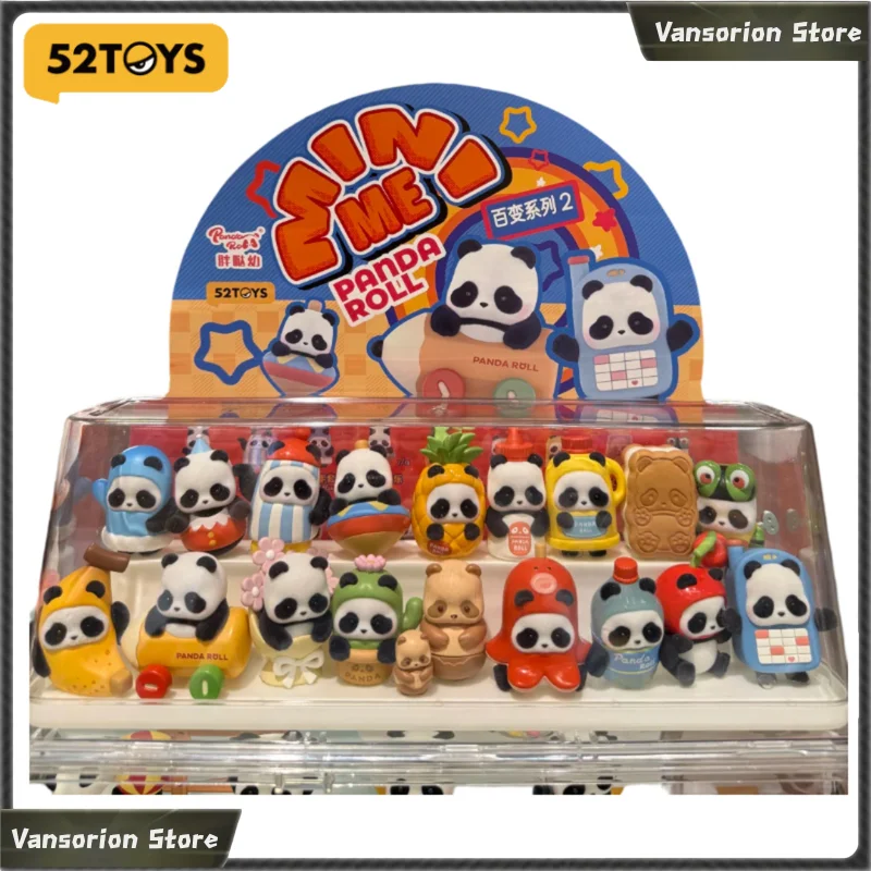 52Toys PandaRoll Blind Box Figure Mini Me Series 2 Cute Panda Collectible Figurine Desktop Decor Birthday Gift