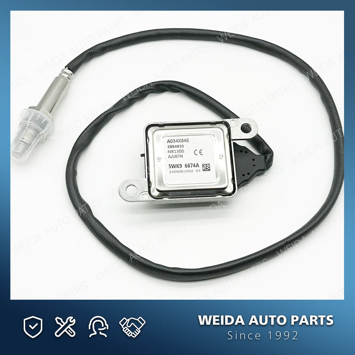 5WK96674A A034X846 Sensor NOX untuk Cummins Sensor Nitrogen Oksida A034X846 5WK9 6674A Sensor Oksigen Nitrogen untuk Cummins