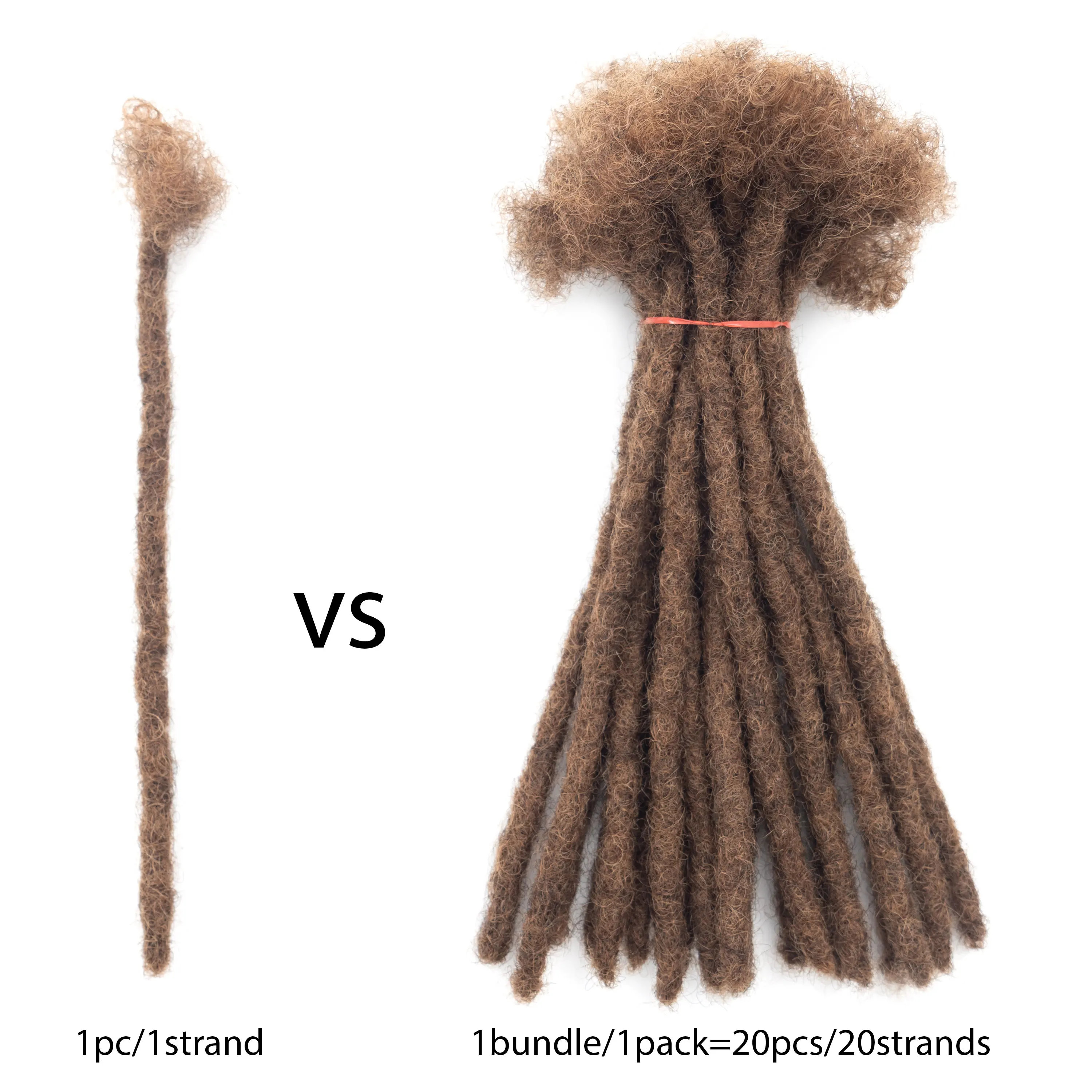 20strands/pack #33 0.6cm Thickness Locs Hair Extensions Braids for African Hair Curly Afro Kinky Dreadlock Extensions Human Hair