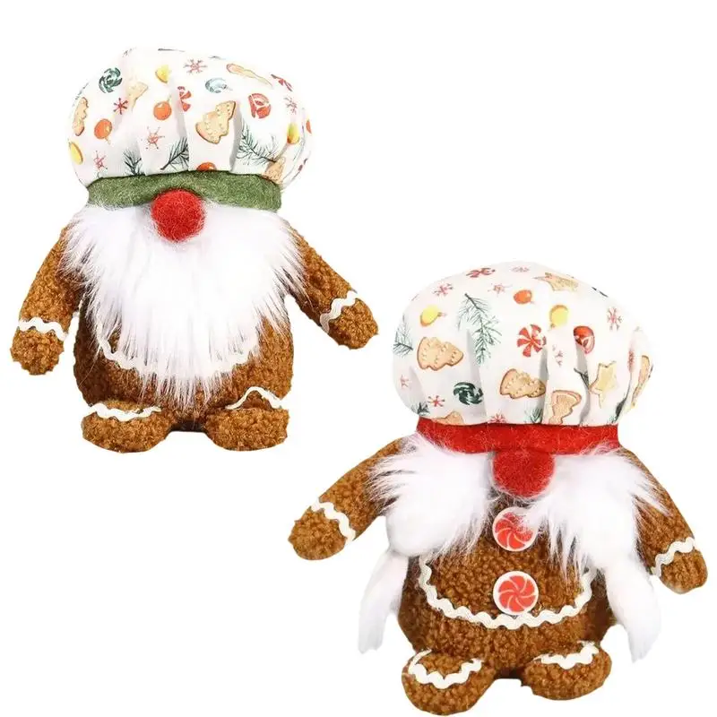 Gingerbread Man Decor Gingerbread Man Cute Gnome Faceless Doll Gingerbread Plush Faceless Gnome Doll For Kids Family Friends