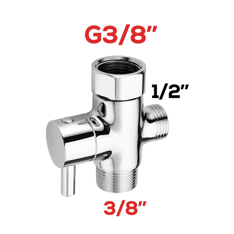 3 Way Diverter Stainless Steel Valve Water Separator Shower Adapter Shower Head Diverter Valve For Home Bathroom Shower Bidet