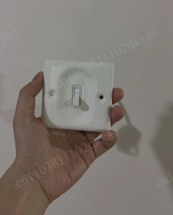 American Retro Ceramic White Switch Socket 120 Type Double Opening Lever Single Control Dual Control view 2