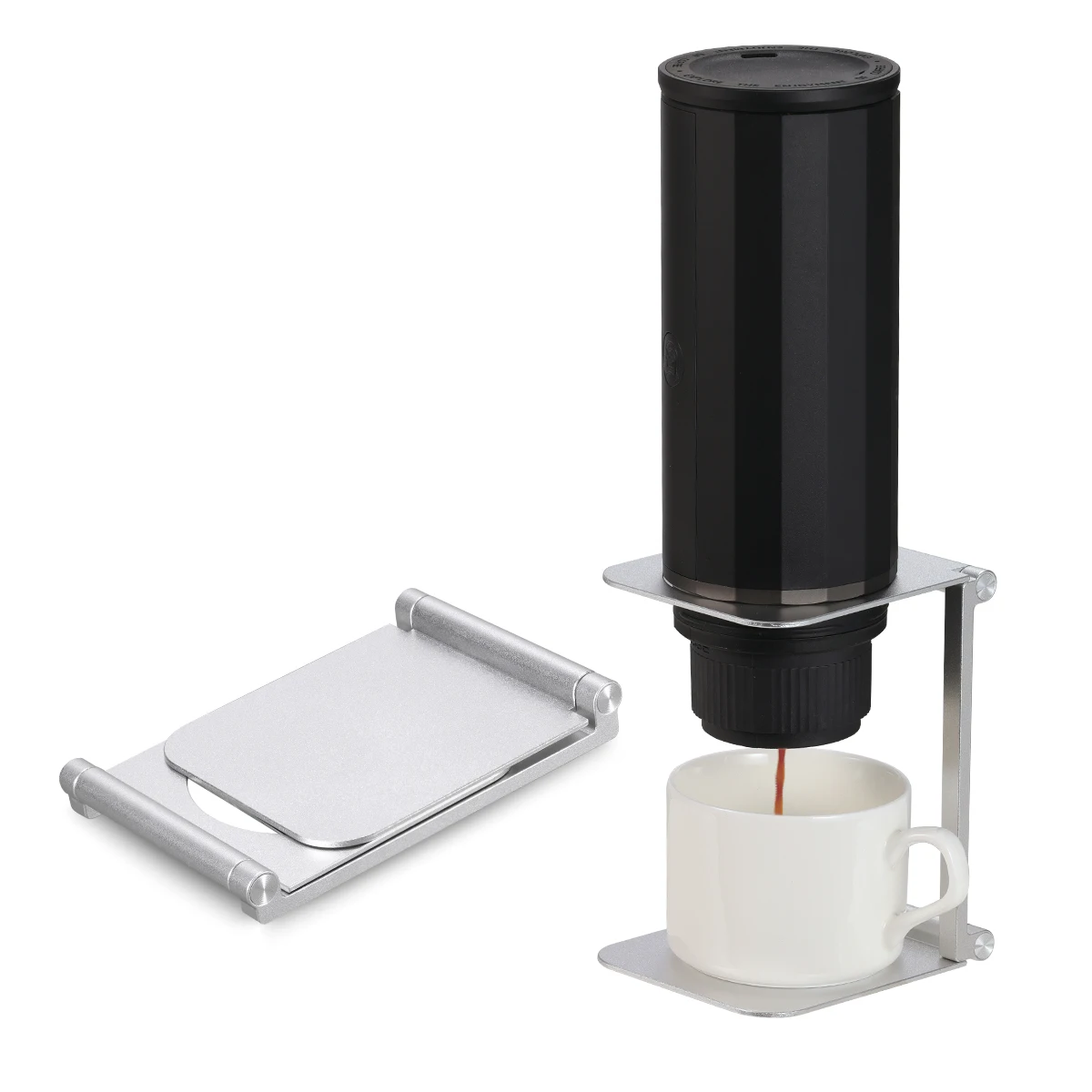 Pour-Over-Dripper-Ständer, tragbarer & faltbarer Espressomaschinenständer mit Untergestell, Büro-Kaffeeständer mit Basis, geeignet für das Büro