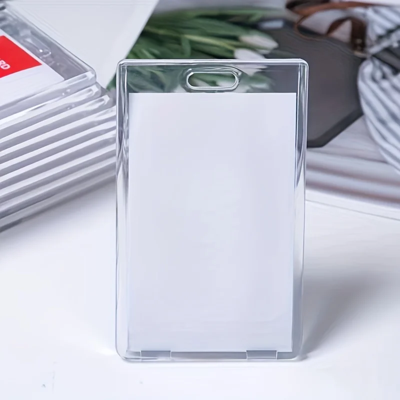 5pcs Crystal Card Sleeve, Transparent ID Holder for Horizont