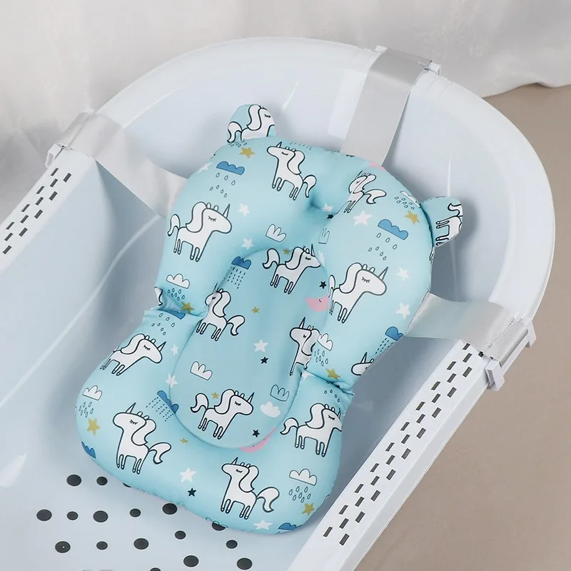 

Baby Bath Seat Support Mat Foldable Baby Bathtub Cushion Chair Baby Safety Net Hammock Baby Anti Slip Soft Comfortable Body Pad